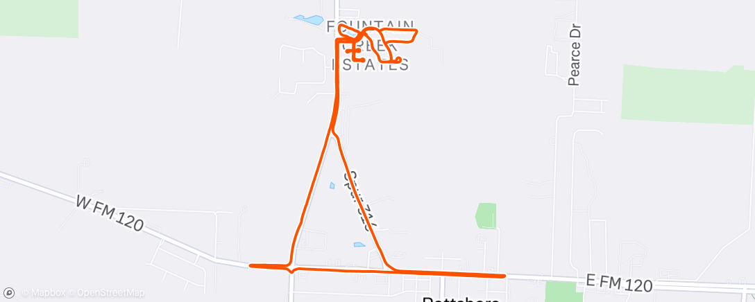 Map of the activity, Morning Run