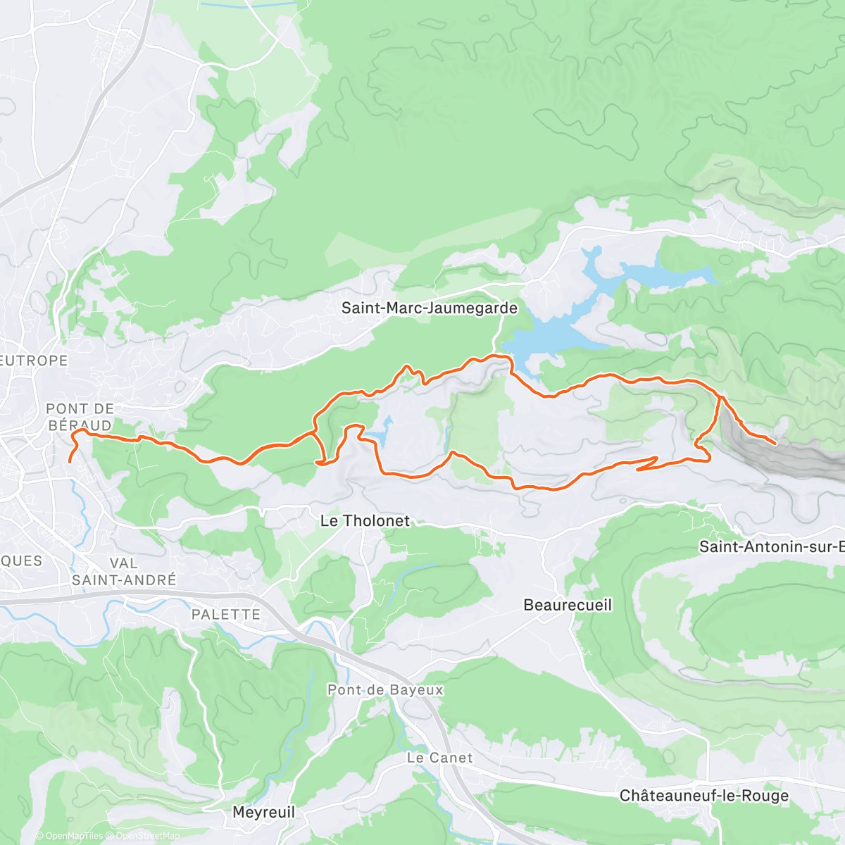 Карта физической активности (Trail running maison➡️croix de Provence)