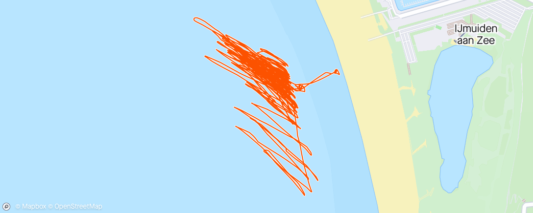 Map of the activity, Morning kitesurf