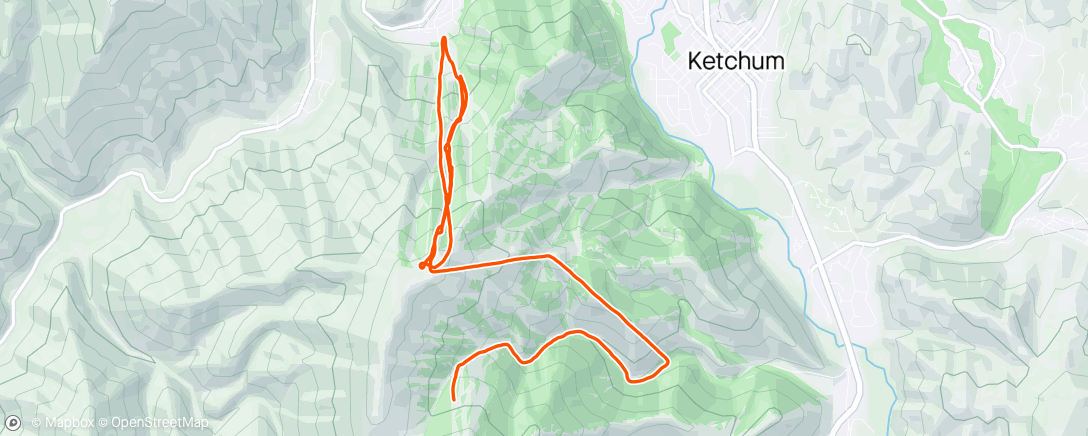 Map of the activity, Sun Valley ID - Ski - Day 2b