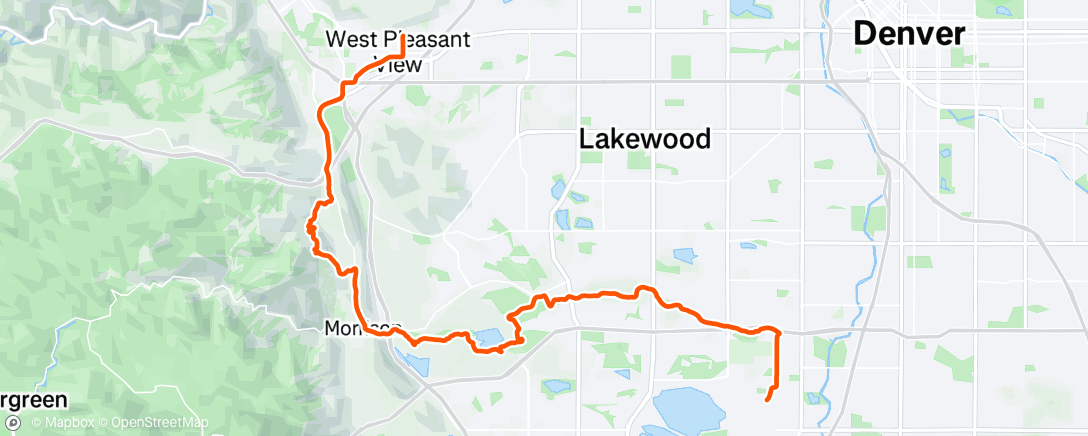 Map of the activity, Afternoon Ride