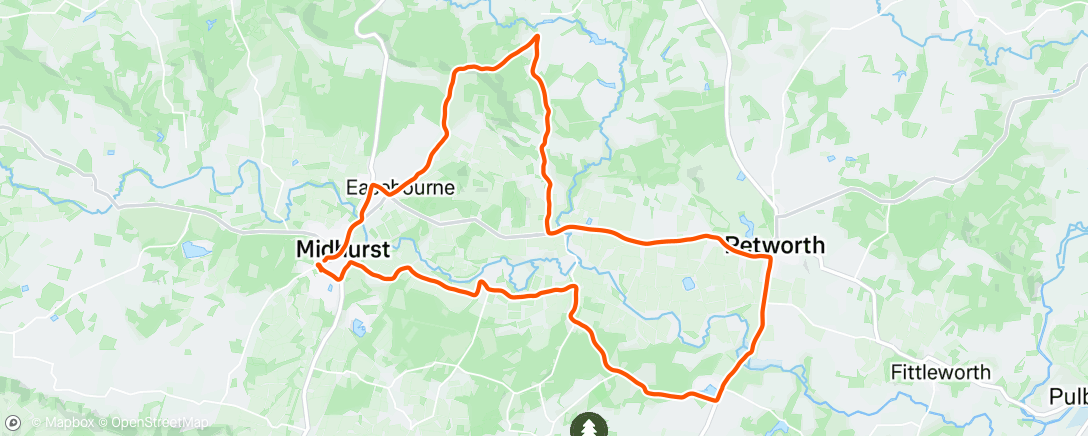 Map of the activity, Ride before italy