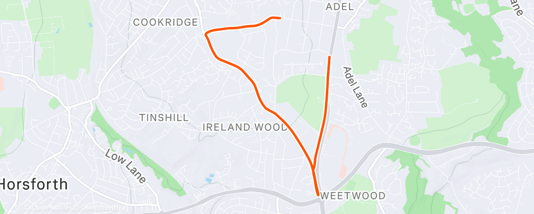 Map of the activity, Morning Run