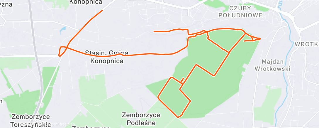 Map of the activity, Lunch Mountain Bike Ride