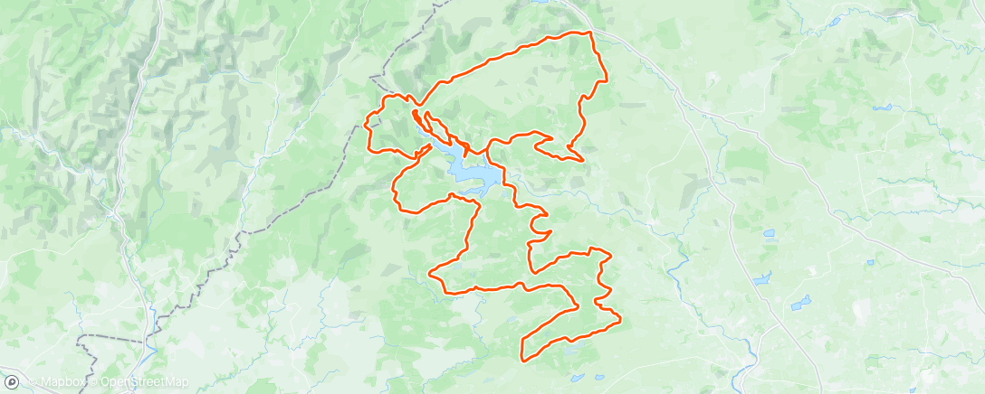Map of the activity, Dirty Reiver 200km 8:31hrs. Great conditions. Very hard. Went out fast and groveled home. One hell.of an experience.