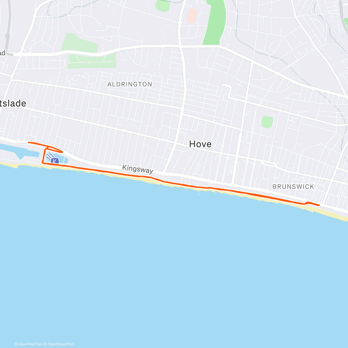 Map of the activity, Morning Run