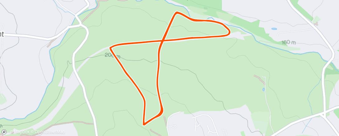 Map of the activity, Cockfield Fell Race - official time for race lap 21:40 but timed from when the leader went through the start!?