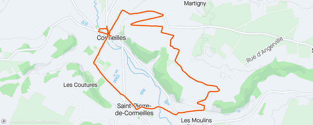 Map of the activity, Cormeilles rose