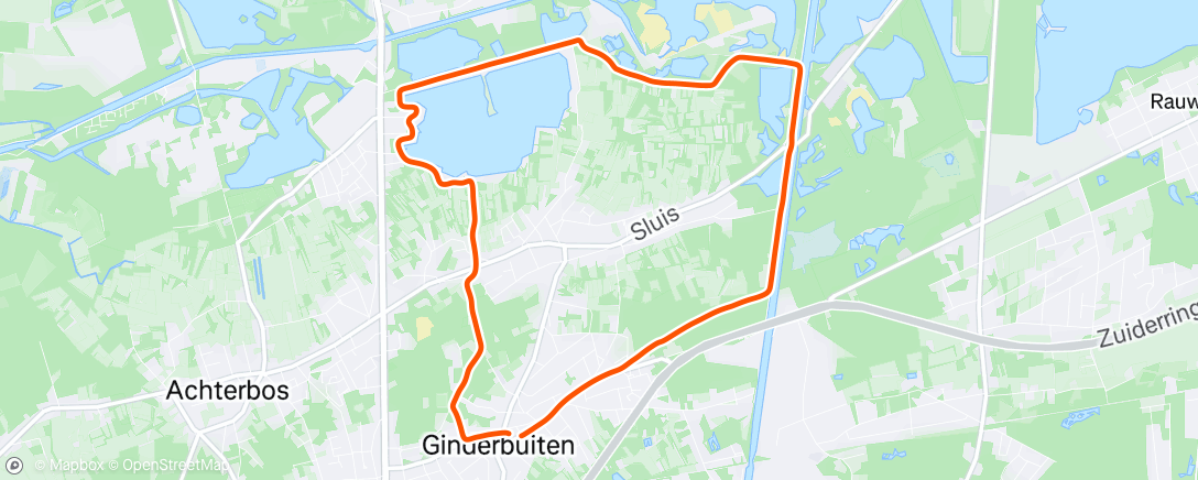 Map of the activity, Afternoon Run
