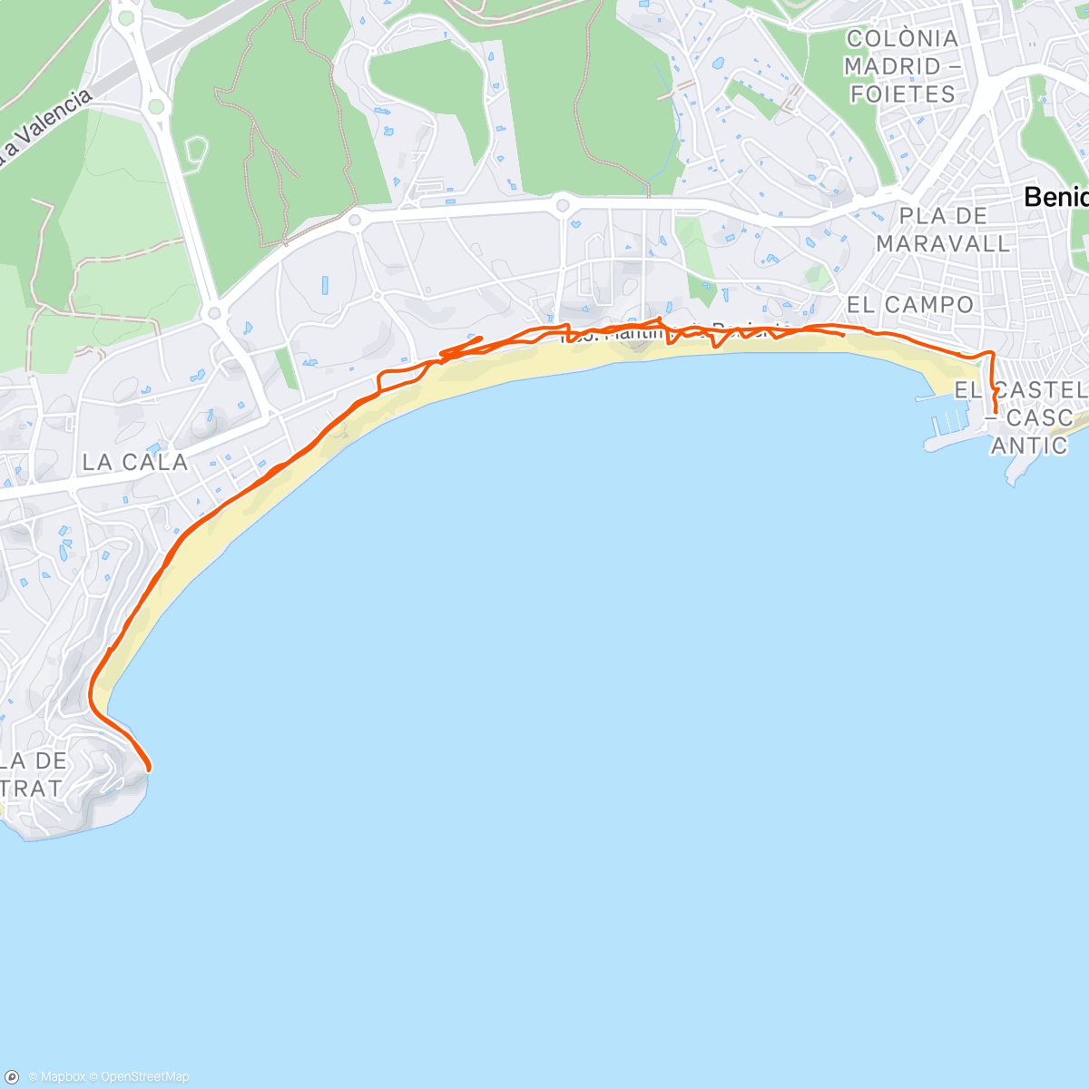 Map of the activity, Afternoon Walk