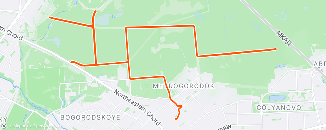 Mappa dell'attività Вечерний велозаезд
