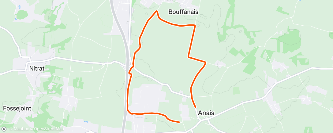 Map of the activity, Sortie vélo le matin