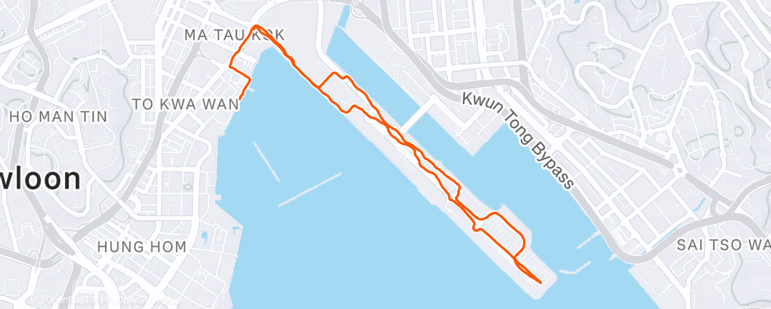 Map of the activity, Evening Run