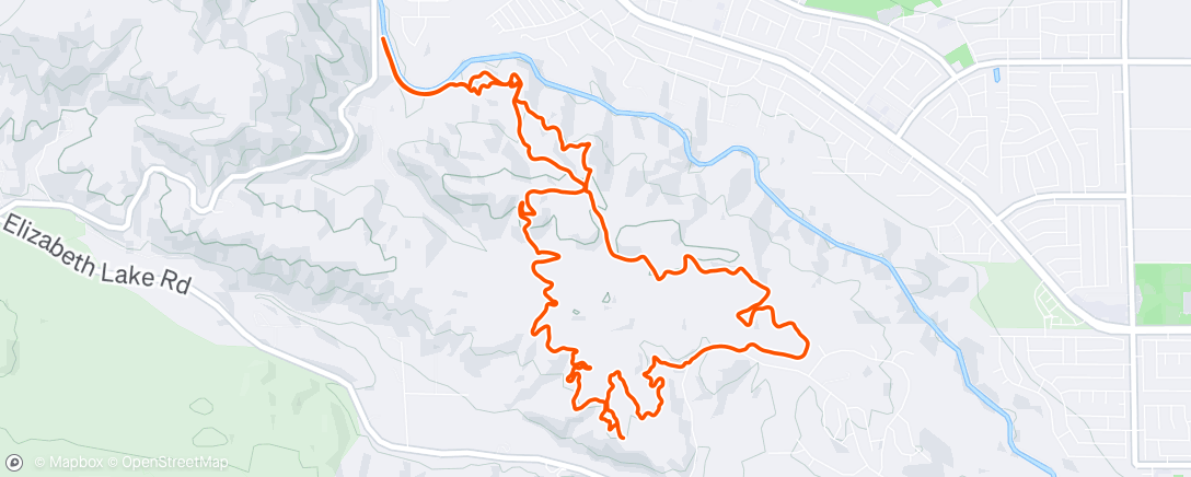 Map of the activity, Morning Mountain bike ride