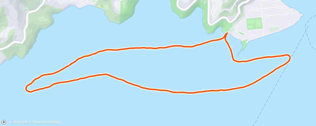 Map of the activity, Morning Kayaking