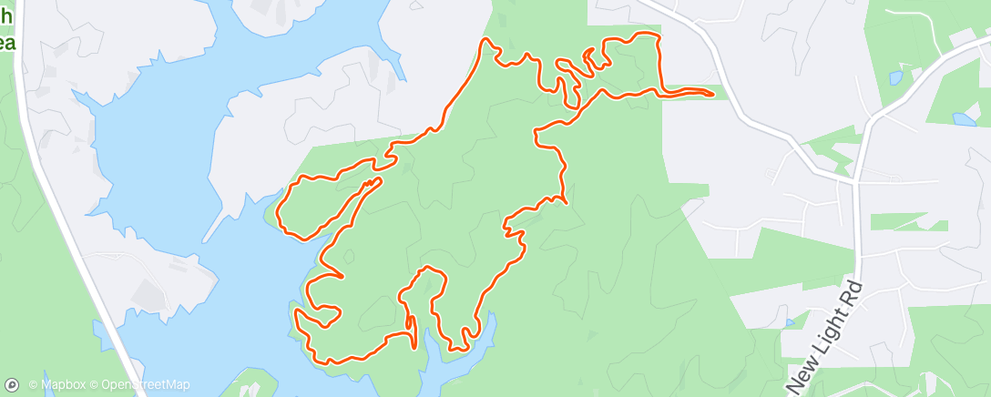 Map of the activity, Lunch Mountain Bike Ride