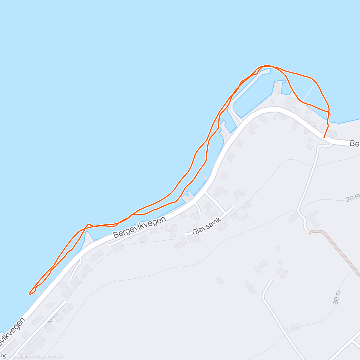 Mapa da atividade, Evening Swim