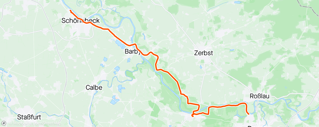 Mapa de la actividad (Dessau nach Schönebek)