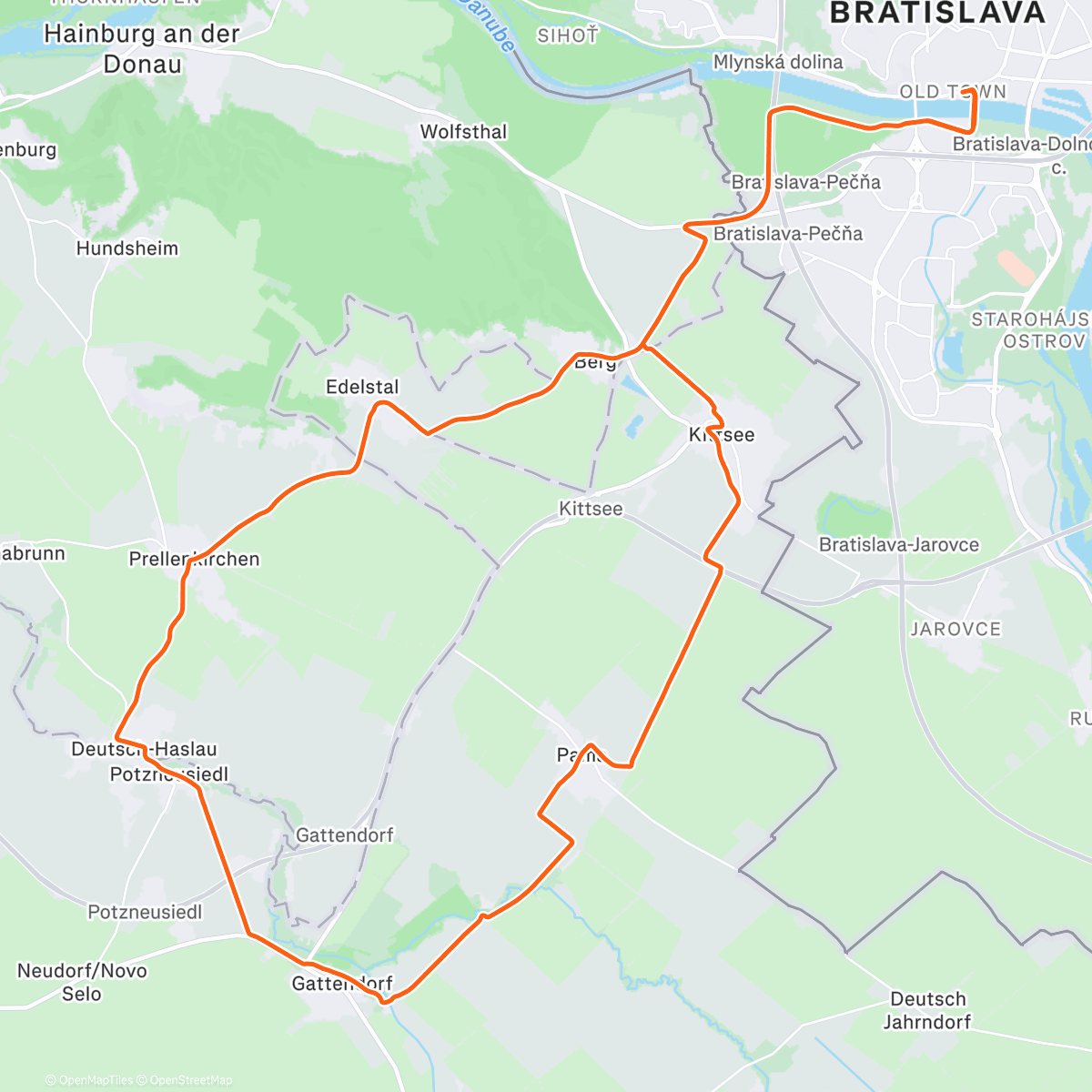 Map of the activity, Prellenkirchen