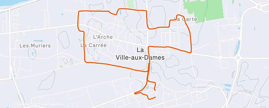 Map of the activity, Trail le matin