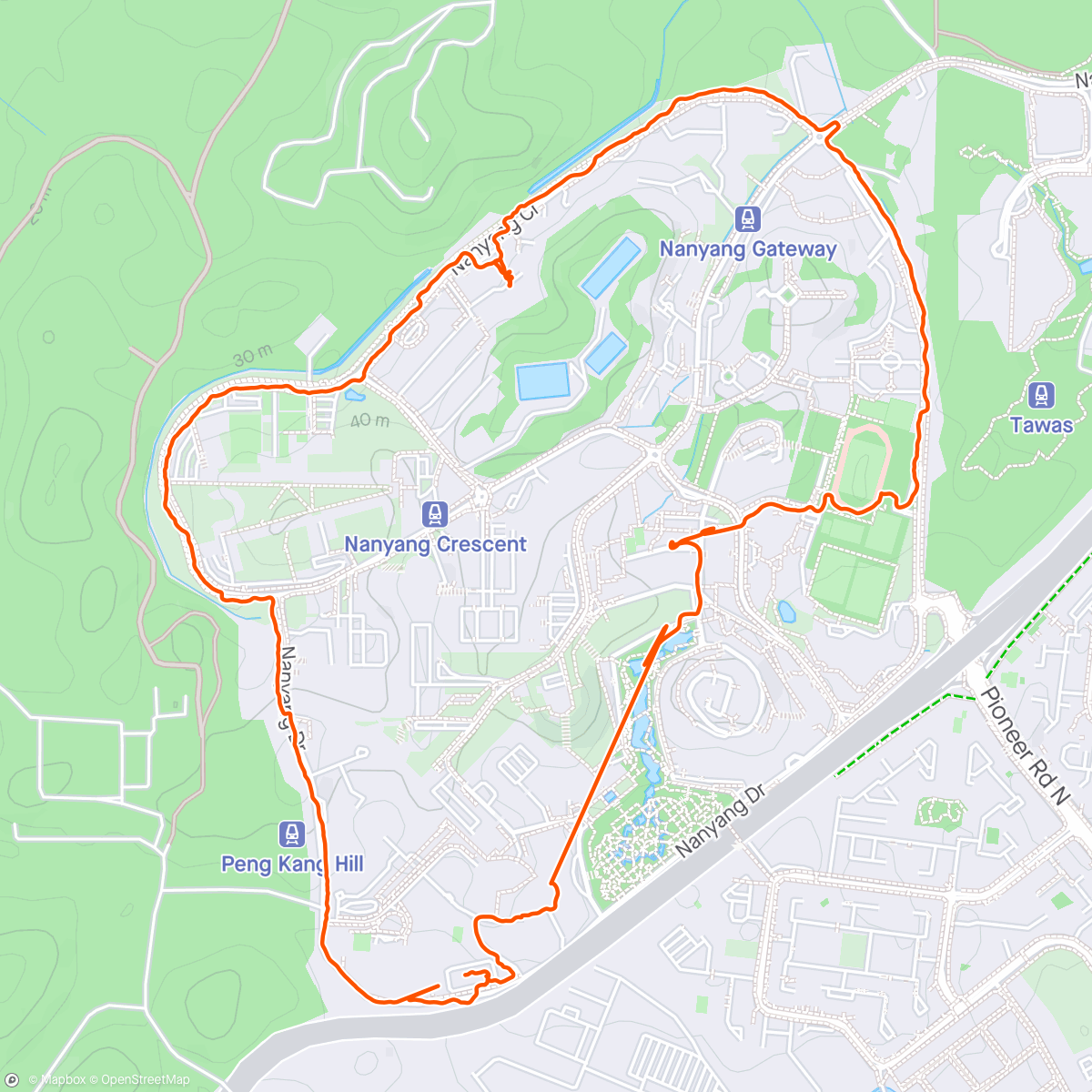 Mapa da atividade, BungaRun