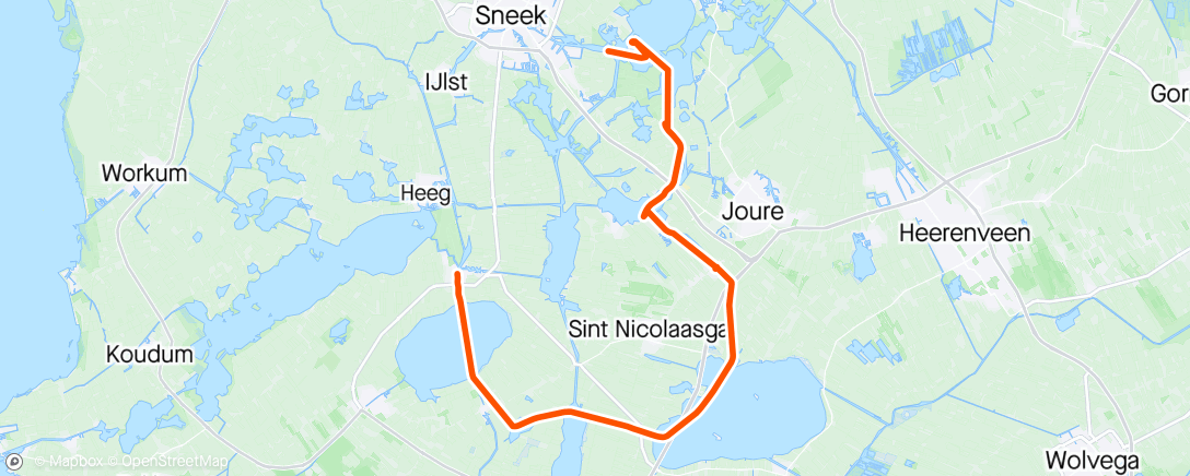 Karte der Aktivität „Zeilen in Friesland dag 1”