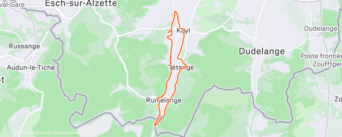 Карта физической активности (Afternoon Run)