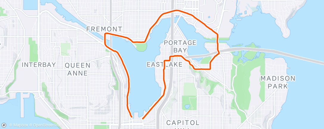 Map of the activity, Afternoon Run