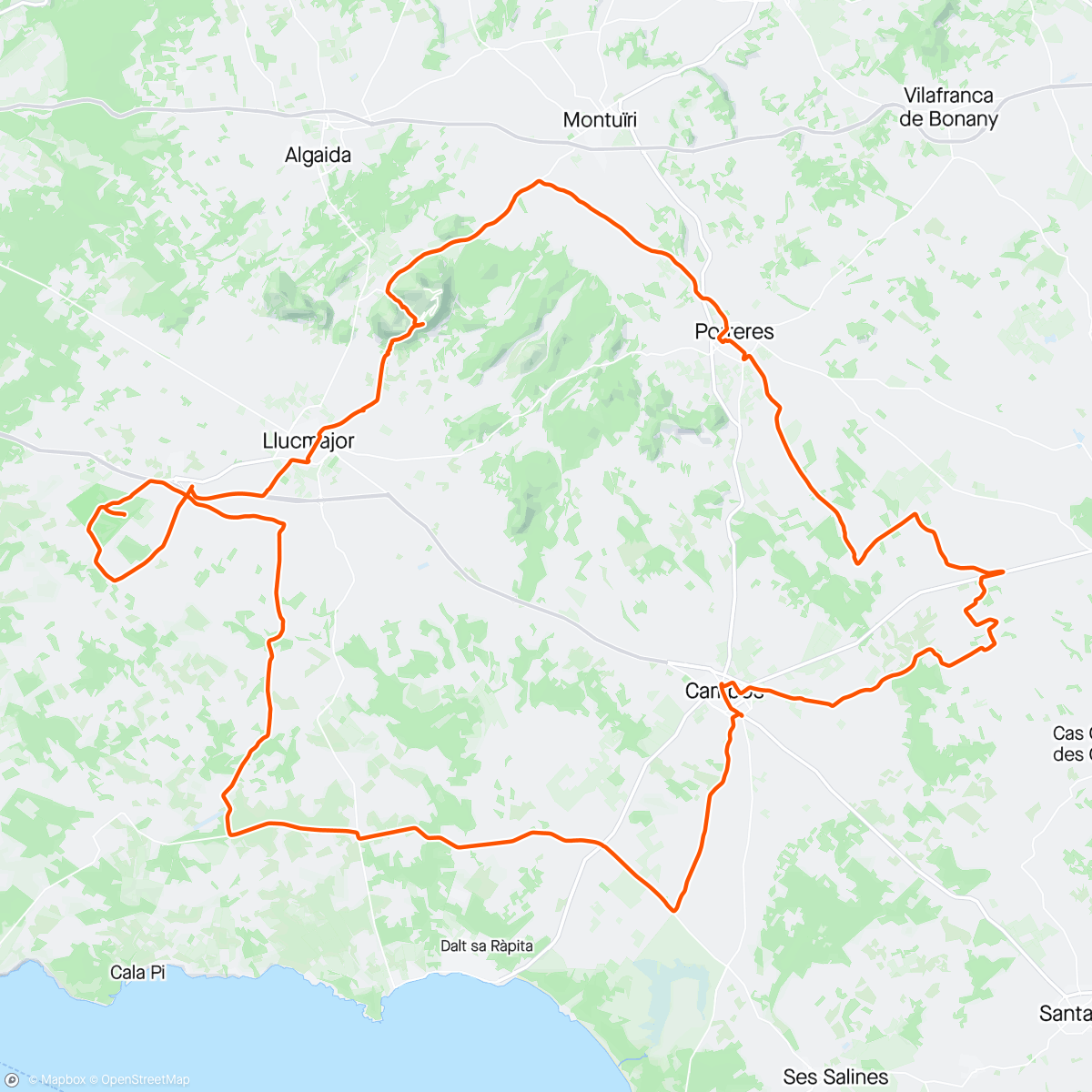 Mappa dell'attività Mallorca tour