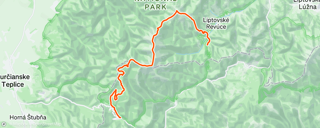 Map of the activity, Afternoon Mountain Bike Ride