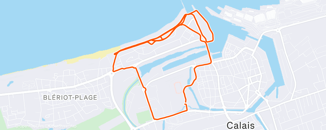 Map of the activity, 3x1500 r=1’30