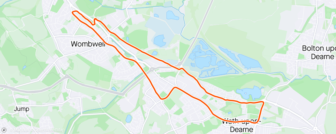 Map of the activity, Week 8 Run 2