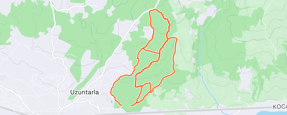 Map of the activity, Afternoon Trail Run