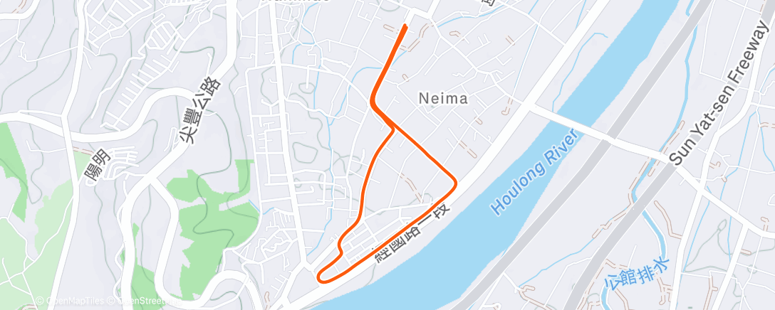 Map of the activity, 晨間跑步