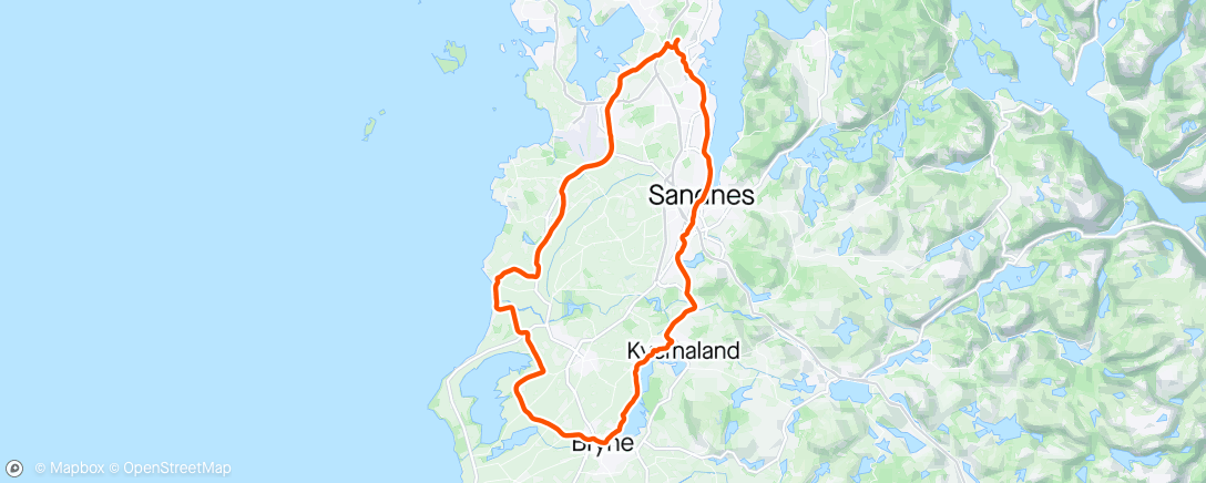 Map of the activity, Brynerunden MTB with Bruse