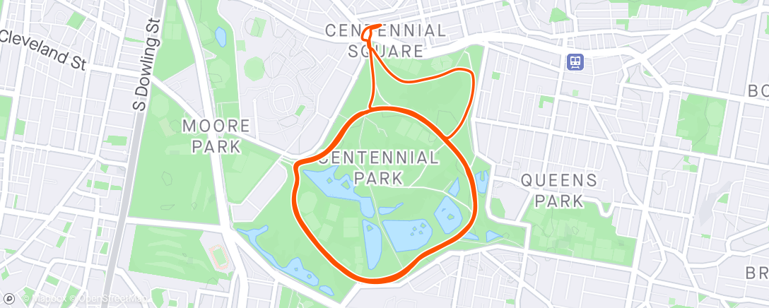 Map of the activity, ANZAC day run
