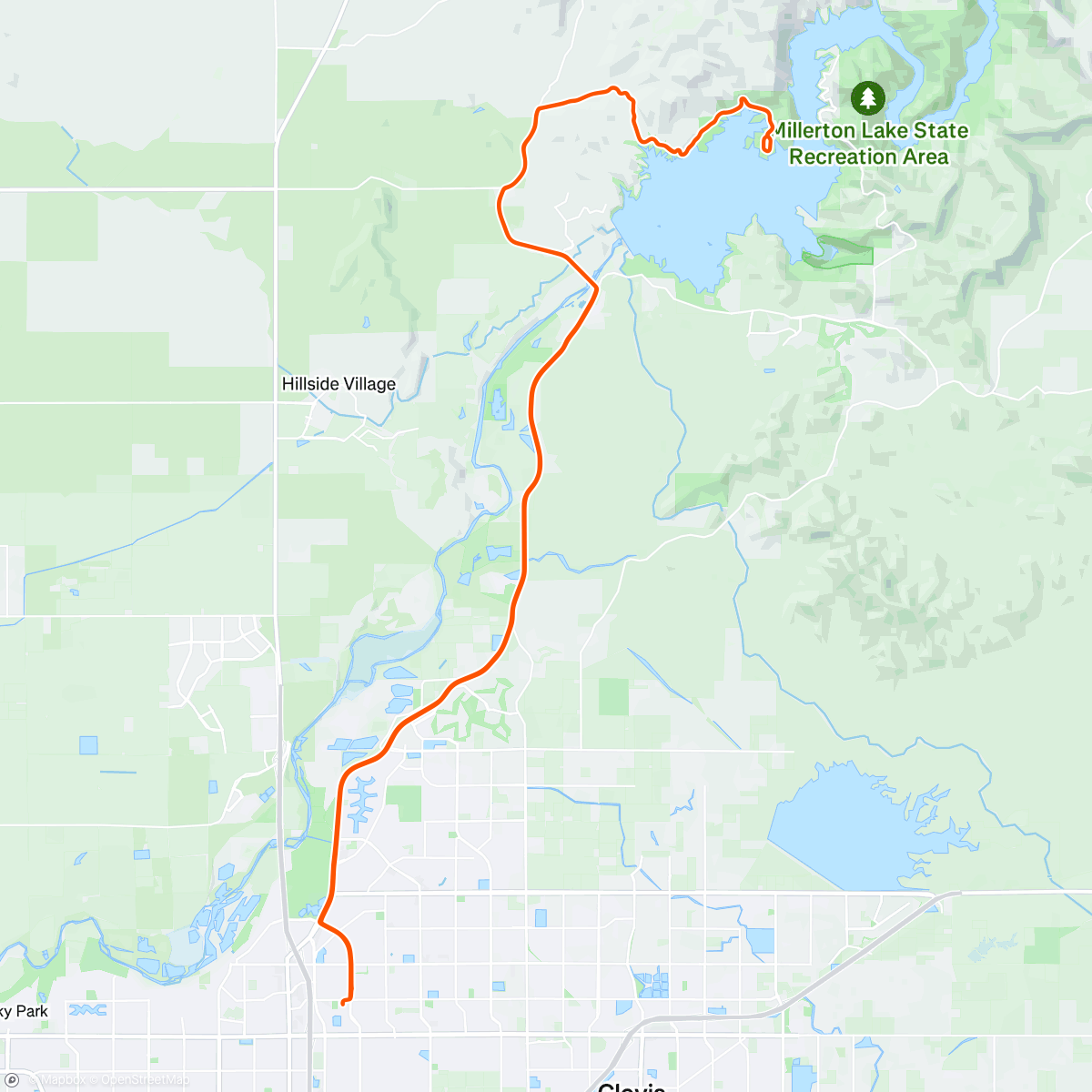 Map of the activity, Millerton Campground