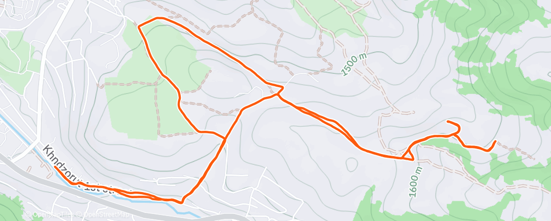 Map of the activity, Home trail