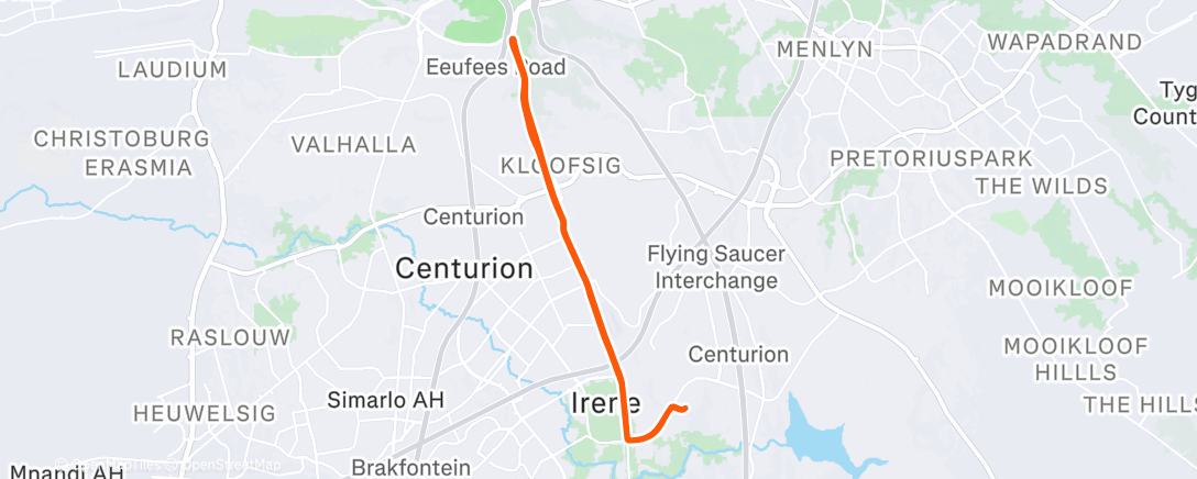 Map of the activity, Morning Ride