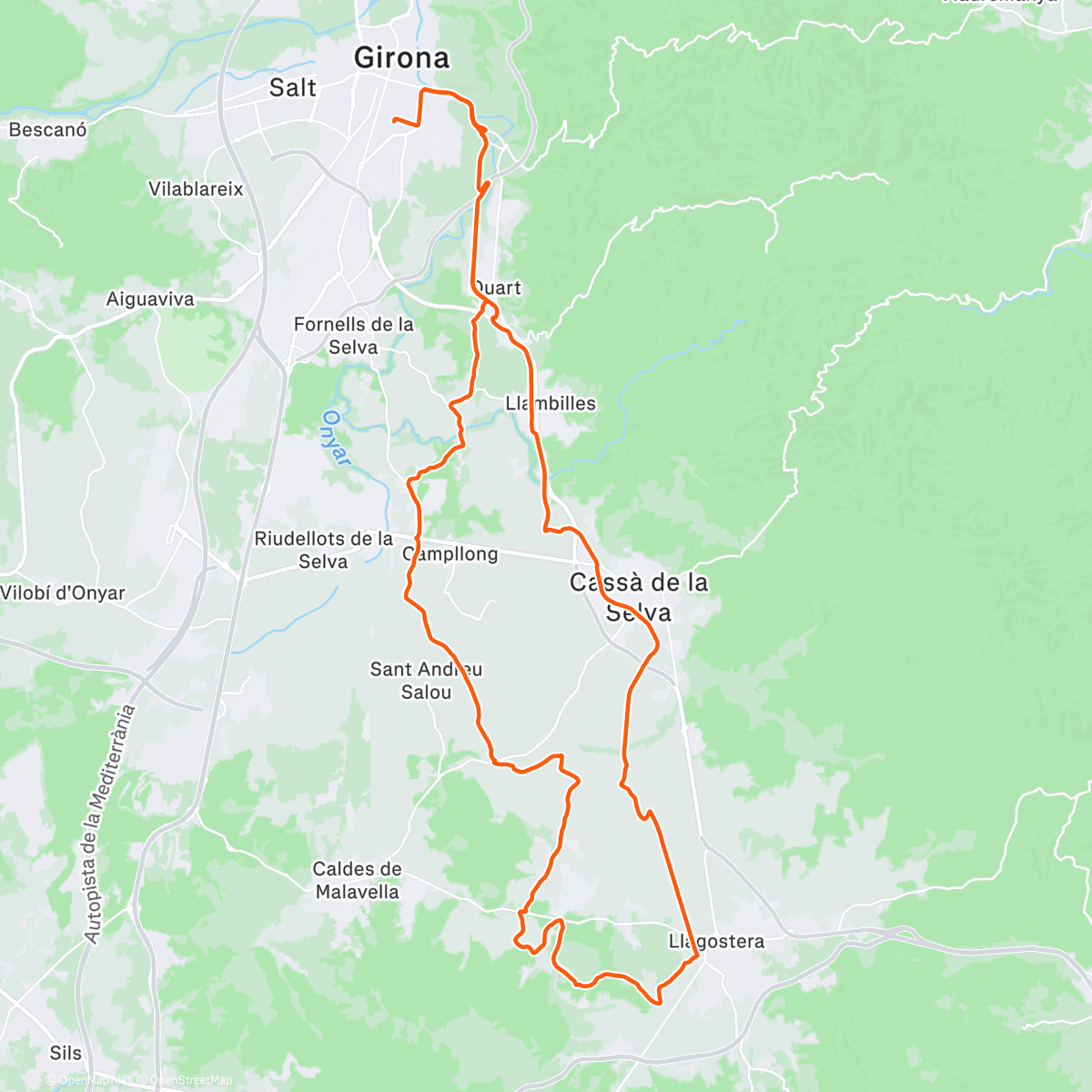 Map of the activity, Little Gravel