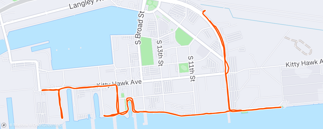 Map of the activity, Morning Run