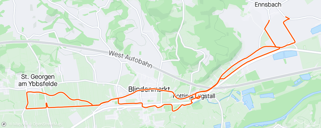 Map of the activity, Afternoon Run 🌧️