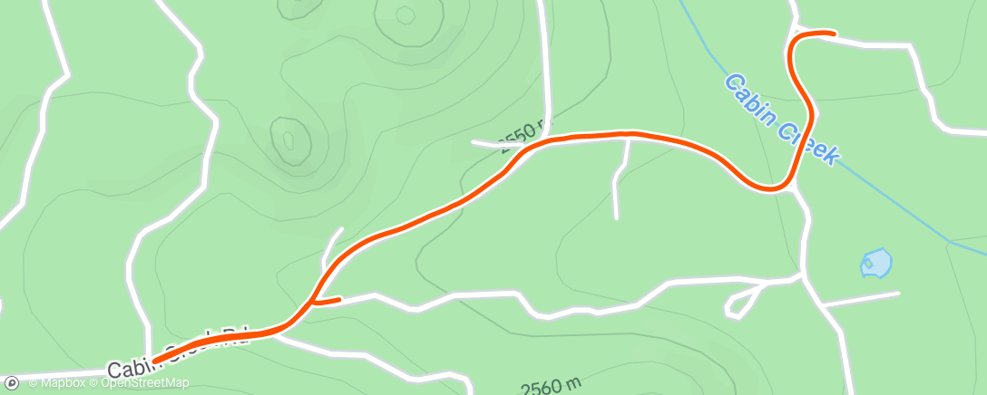 Map of the activity, Afternoon Trail Run