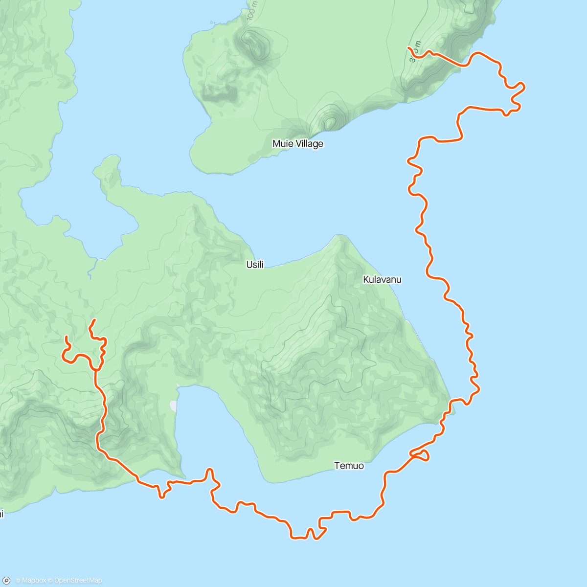 アクティビティ「Zwift - Going Coastal in Watopia」の地図