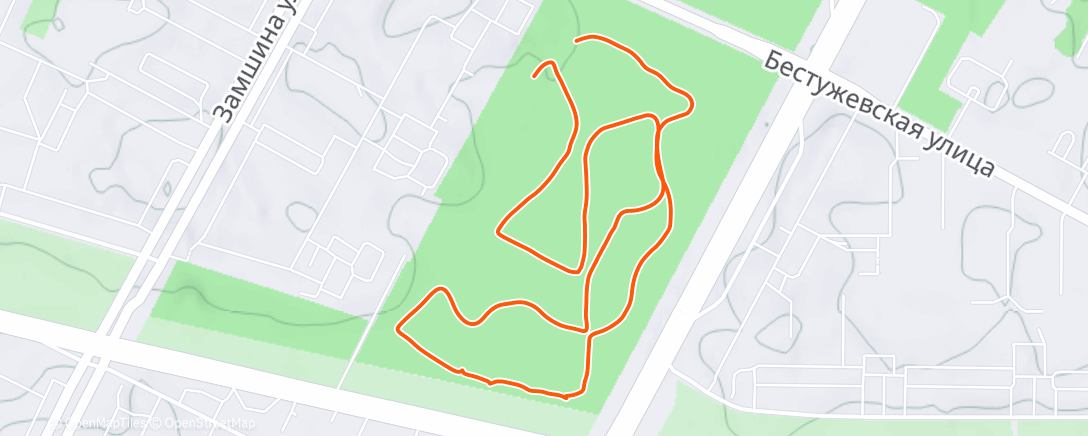 Map of the activity, Ночная ходьба