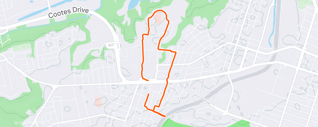 Map of the activity, Proud Run