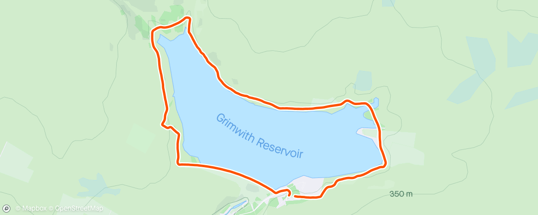 Map of the activity, Nice little catch up with MUSH to Grimwith reservoir