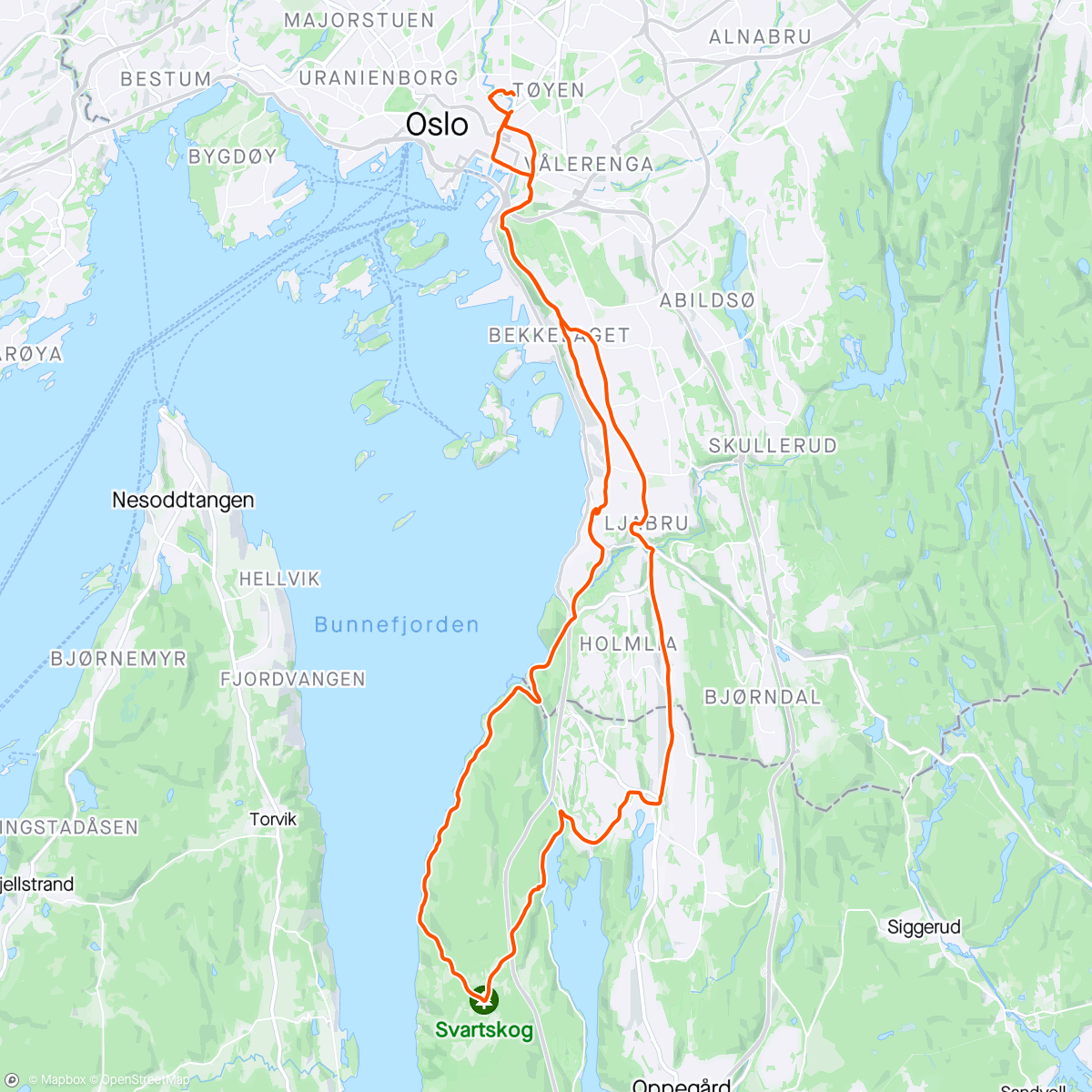 Map of the activity, Oslo Dawn Patrol
