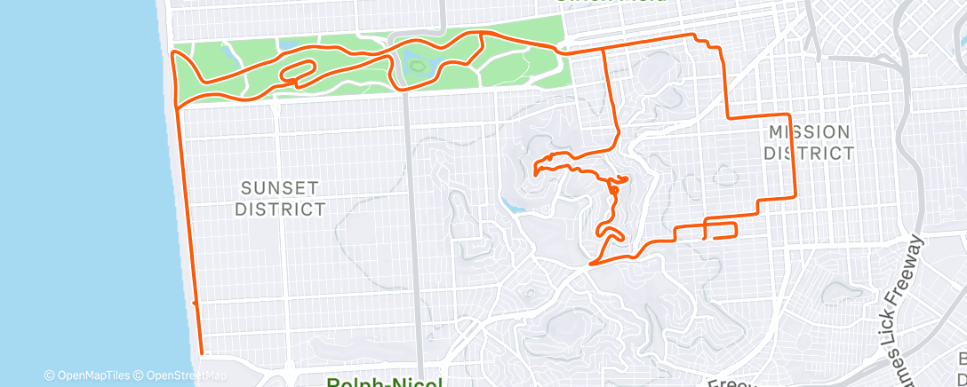 Map of the activity, Afternoon Ride
