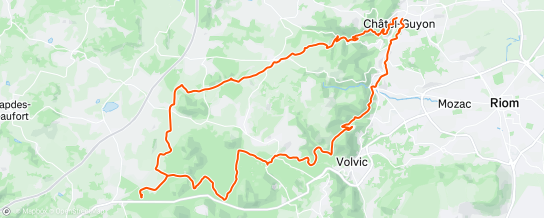 Mapa de la actividad, Sortie en VTT électrique dans l'après-midi